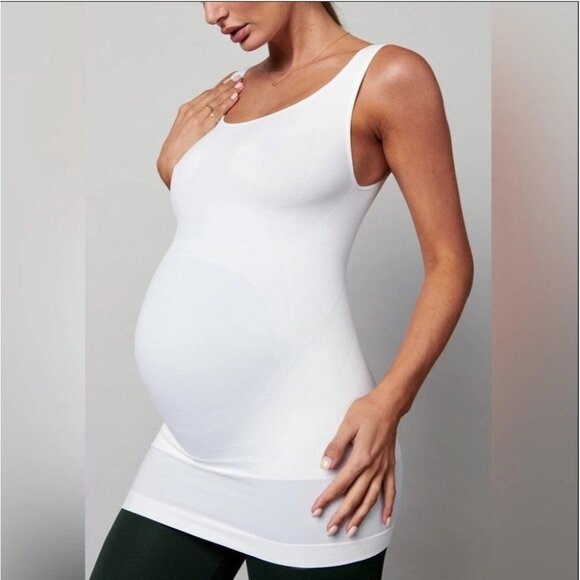 Blanqi White Maternity Support Tank Top Size‎ L - Picture 1 of 7